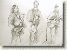 Jazz Chartres * Dessin: Claudie Gimeno * 565 x 417 * (94KB)